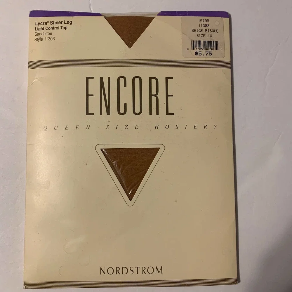 Vintage Nordstrom Encore Pantyhose Style #11303 Size 1X NIB